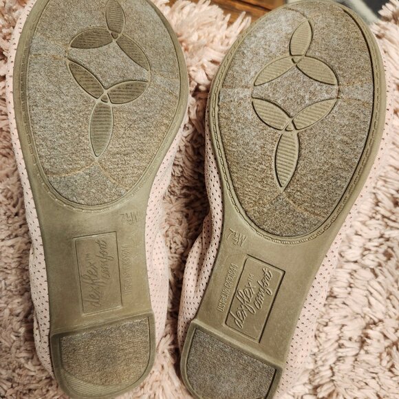 Dexflex Comfort Ballet Flats Pink Bow Detail Cushioned Slip On Shoes 7.5W - Picture 3 of 4